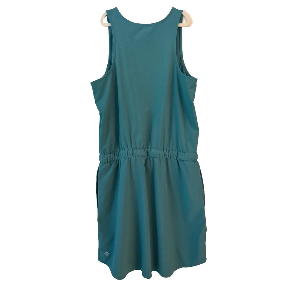 ATHLETA GIRL HAVIN A GREAT TIME Aqua/Teal ROMPER‎ SIZE XL 14 EUC